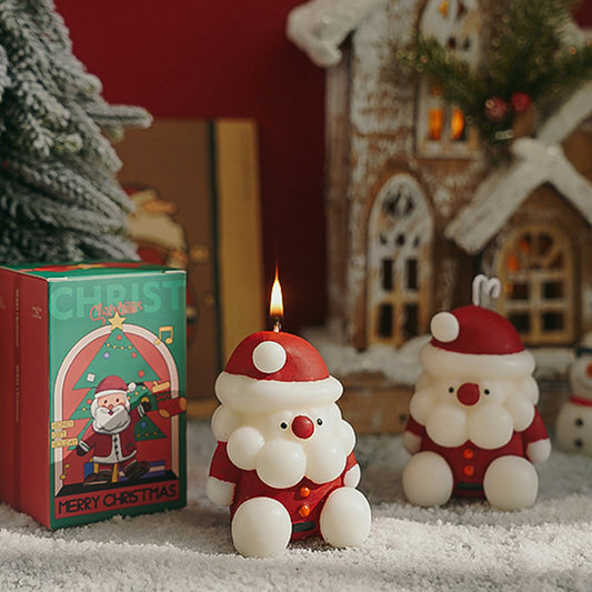 Santa Claus Christmas Candles (2pcs)