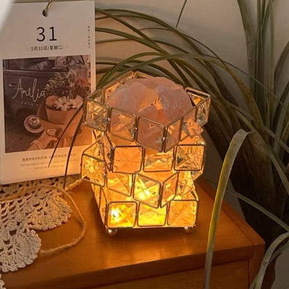 Fashionable Rubik's Cube Crystal Lamp