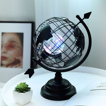 💡 Retro Industrial Style Globe Table Lamp